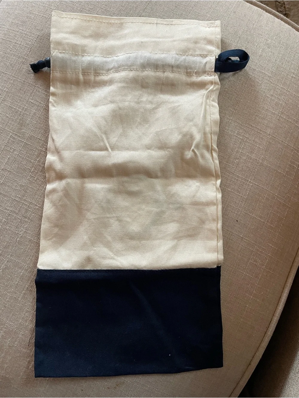 Monogrammed Drawstring Bag with Teal 'C' Embroidery thirty one 7”x15”